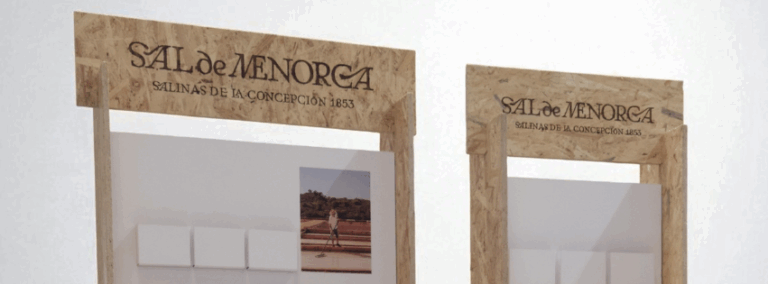 Cartón y madera unidos en un expositor único para Sal de Menorca